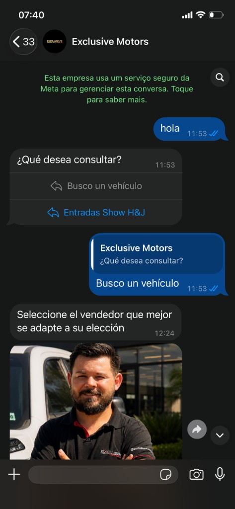 WhatsApp Exclusive Motors — IA de preatención
