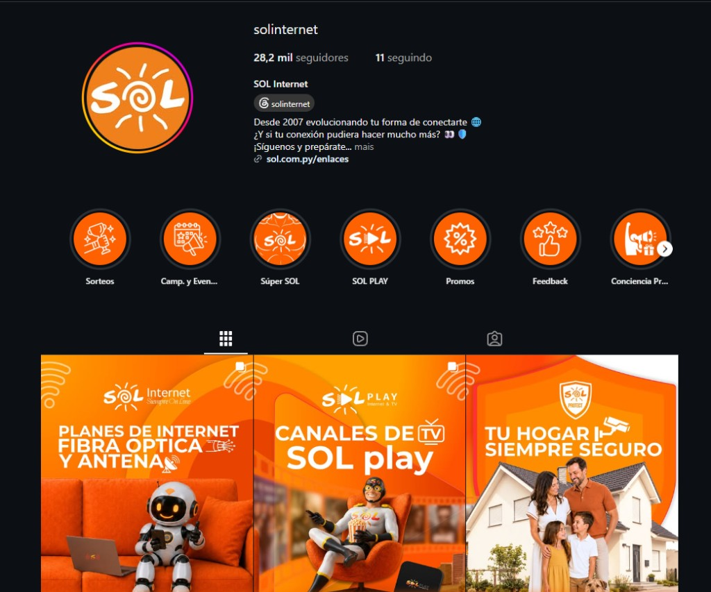 Instagram @solinternet